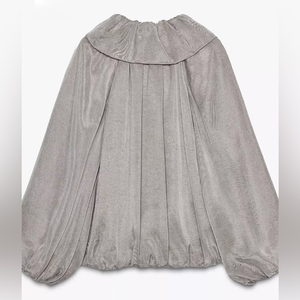 Zara ZW Collection Bomber Jacket | Light Gray | M | Gorgeous | NWT - Picture 4 of 11